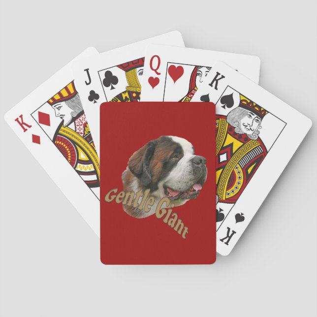 St. Bernard Gentle Giant Poker Cards (Back)