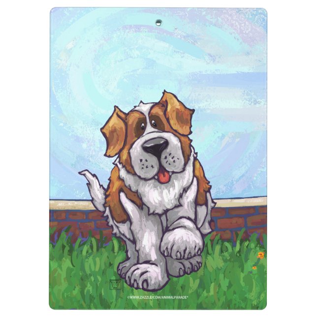 St. Bernard Gifts & Accessories Clipboard (Back)