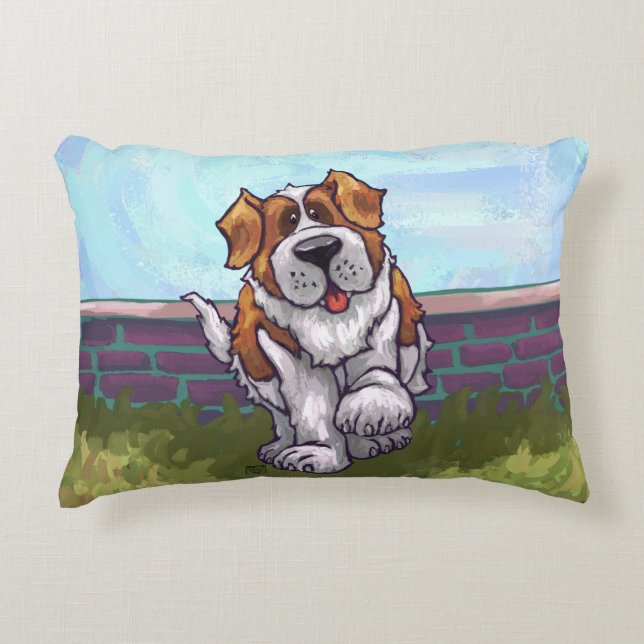 St. Bernard Gifts & Accessories Decorative Pillow (Front)