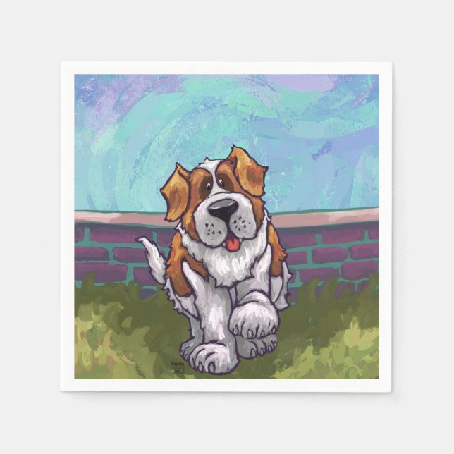 St. Bernard Gifts & Accessories Paper Napkins (Front)