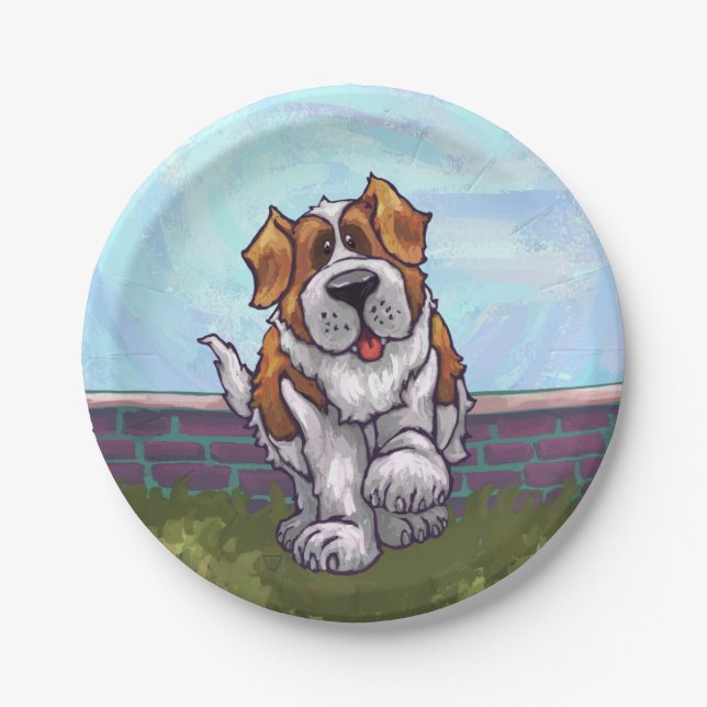 St. Bernard Gifts & Accessories Paper Plates (Front)