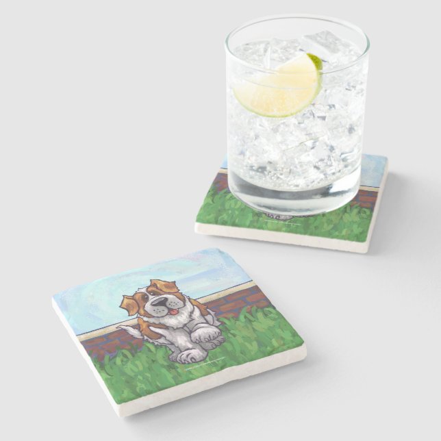 St. Bernard Gifts & Accessories Stone Coaster (Side)