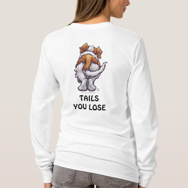 St. Bernard Heads I Win Tails You Lose T-Shirt (Back)