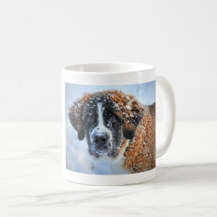 St Bernard in the Snow Coffee Mug