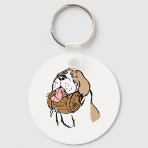 St. Bernard Keg Dog Keychain