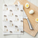St. Bernard Kitchen Towel<br><div class="desc">I love this sweet pattern of a st. bernard dog watercolor illustration because it's classic enough to serve as a neutral, yet pops as a stand alone piece! It's the perfect addition to any family room, nursery, office, or even the man cave! For the sweetest gifts, add more matching items...</div>