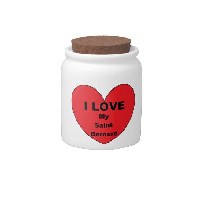 st bernard love candy jar (Front)