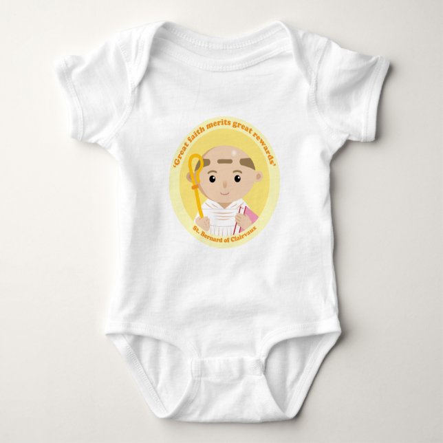 St. Bernard of Clairvaux Baby Bodysuit (Front)