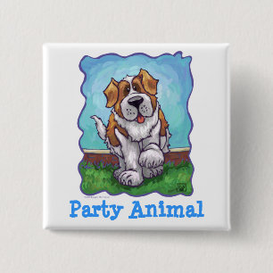 St. Bernard Party Center Button
