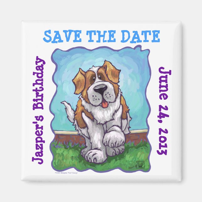 St. Bernard Party Center Magnet (Front)