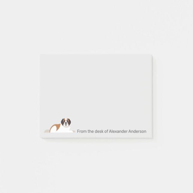 St. Bernard Personalize Post-it Notes (Front)