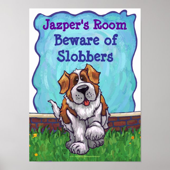 St. Bernard Personalized Room Poster (Front)