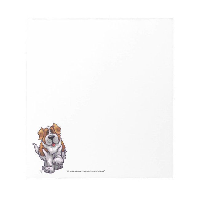 St. Bernard Personalized Stationery Notepad (Front)