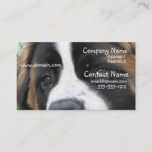 Customizable St Bernard Puppies Business Card