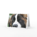 St Bernard Puppies Greeting Card