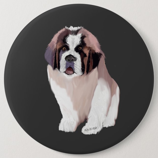 St. Bernard Puppy Button (Front)