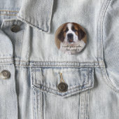 St Bernard Puppy Cookie Pinback Button (In Situ)