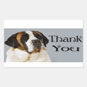 St. Bernard Puppy Dog Thank You Sticker