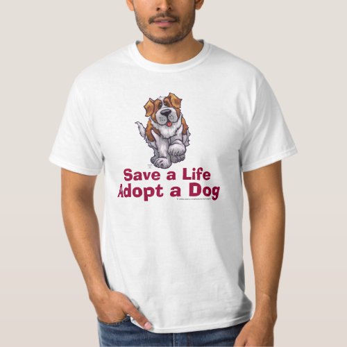 St Bernard Save a Life Adopt T_shirt