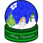 st bernard snow globe statuette<br><div class="desc">cute holiday ornament</div>