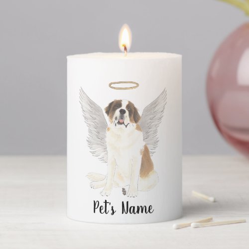 St Bernard Sympathy Memorial Pillar Candle