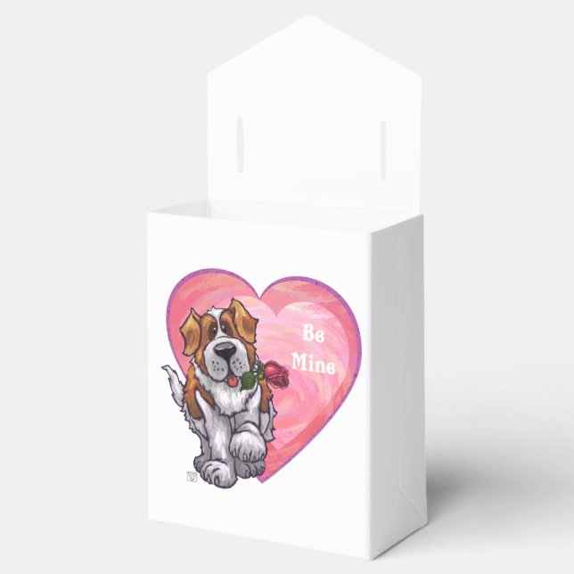 St. Bernard Valentine's Day Favor Boxes (Opened)
