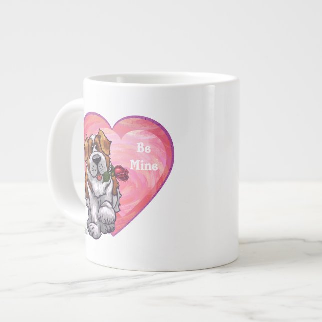 St. Bernard Valentine's Day Giant Coffee Mug (Front Left)