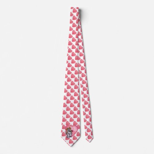 St Bernard Valentines Day Tie