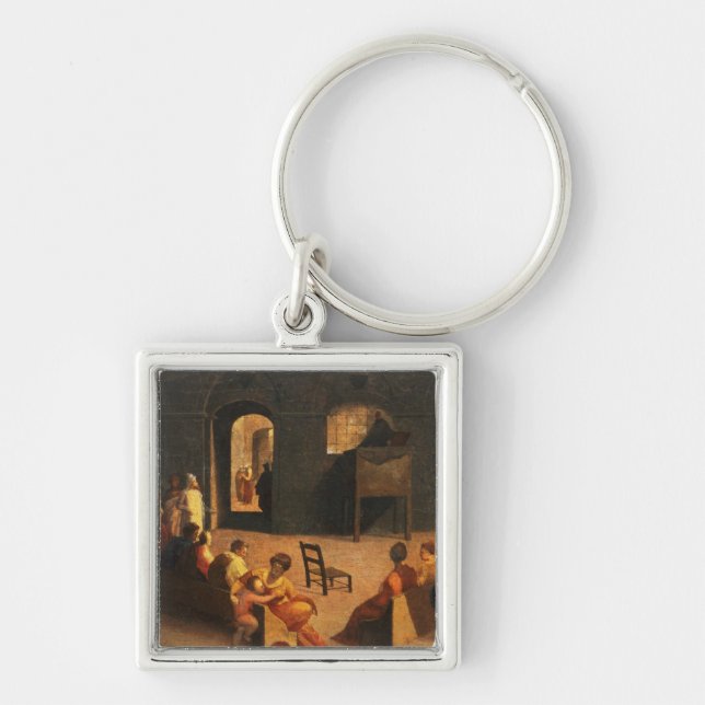 St Bernardino of Siena Preaching Keychain (Front)