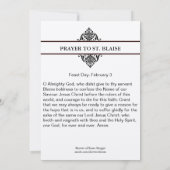 St. Blaise Catholic Patron Saint of Throat Illness (Back)