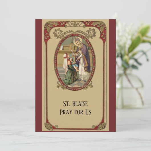 St. Blaise Catholic Patron Saint of Throat Illness (Standing Front)