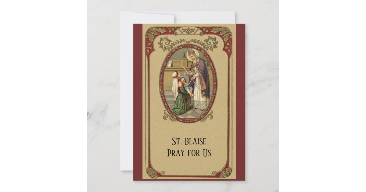 St. Blaise Catholic Patron Saint of Throat Illness Zazzle