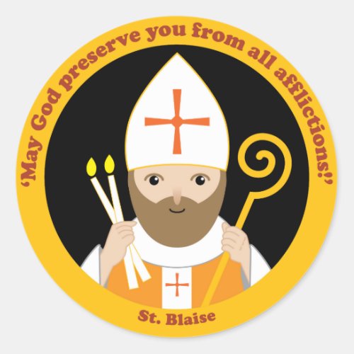 St Blaise Classic Round Sticker