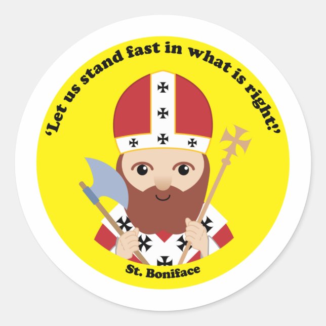 St. Boniface Classic Round Sticker (Front)