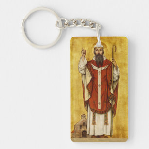 St. Boniface of Mainz - Patron of Educators Keychain