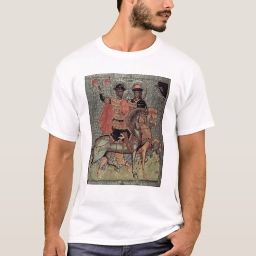 St Boris and St Gleb Mounted c1377 T_Shirt