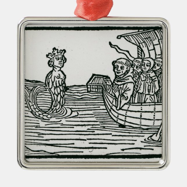 St. Brendan and the Siren Metal Ornament (Front)