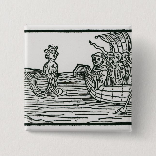 St. Brendan and the Siren Pinback Button (Front)