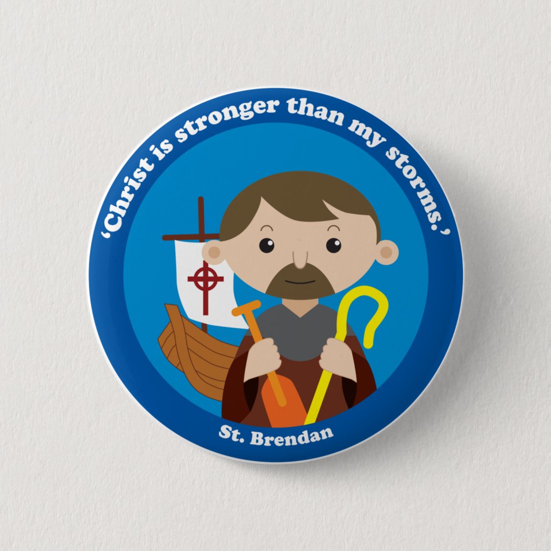 St. Brendan Button | Zazzle