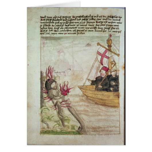 St. Brendan in his ship Cards (Front)