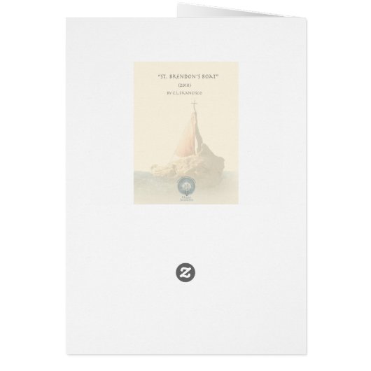 St. Brendan's Boat card (blank) (Back)