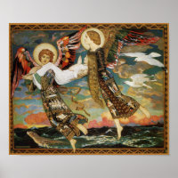St. Bride - Carried by Angels - by John Duncan