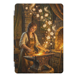 St Brigid Blacksmith Fairies Flowers Fantasy Art iPad Pro Cover