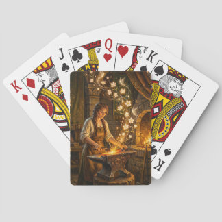 St Brigid Blacksmith Fairies Flowers Fantasy Art Poker Cards