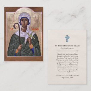St. Brigid (Bridget) of Ireland Prayer Card