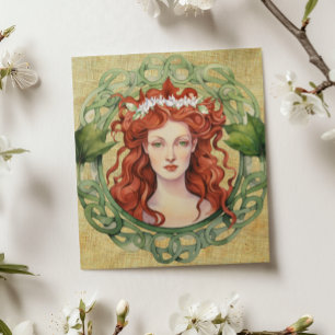 St. Brigid Imbolc Wreath Pagan Greeting Card