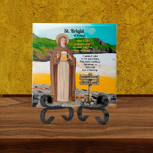 St. Brigid of Ireland and Her Lake of Beer Ceramic Tile
