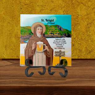 St. Brigid of Ireland and Her Lake of Beer Ceramic Tile
