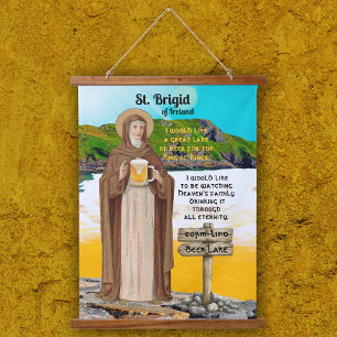 St. Brigid of Ireland and Her Lake of Beer Hanging Tapestry