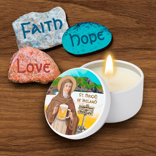 St. Brigid of Ireland and Her Lake of Beer Mini Candle Favors